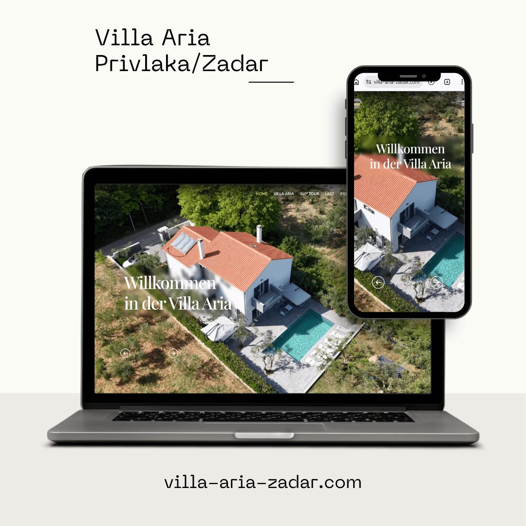 Kundenwebsite Villa Aria